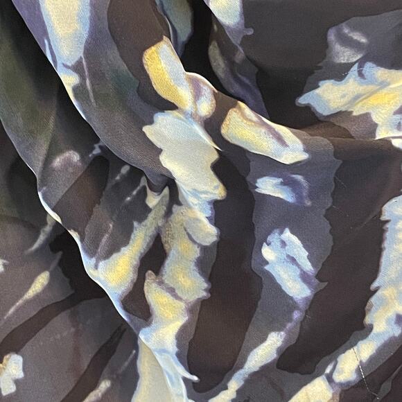 & Other Stories One Shoulder Tie Dye Dress - Women Size 6 - Blue - Picture 5 of 6